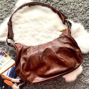 Vintage Brown Leather shoulder bag
